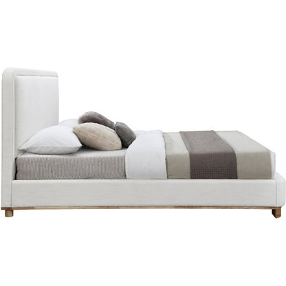 Sage Linen Upholstered Bed