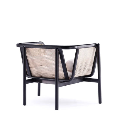 Shelby Rattan Upholstered Armchair