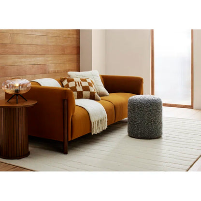 Upholstered Sofa With Solid Wood Leg