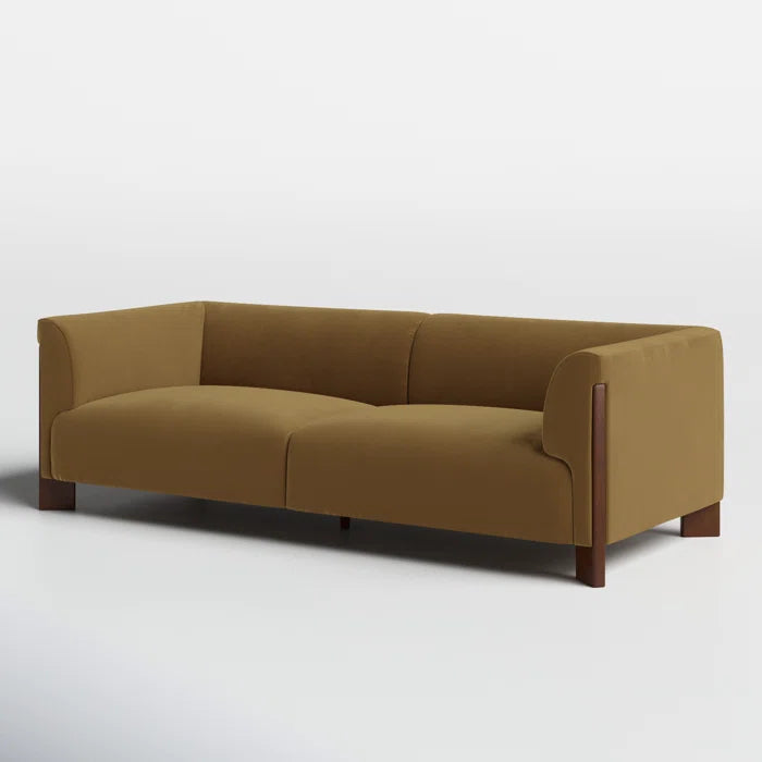 Upholstered Sofa With Solid Wood Leg
