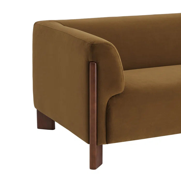 Upholstered Sofa With Solid Wood Leg
