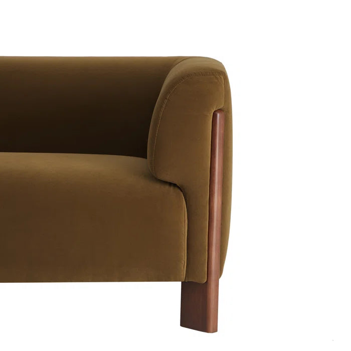 Upholstered Sofa With Solid Wood Leg