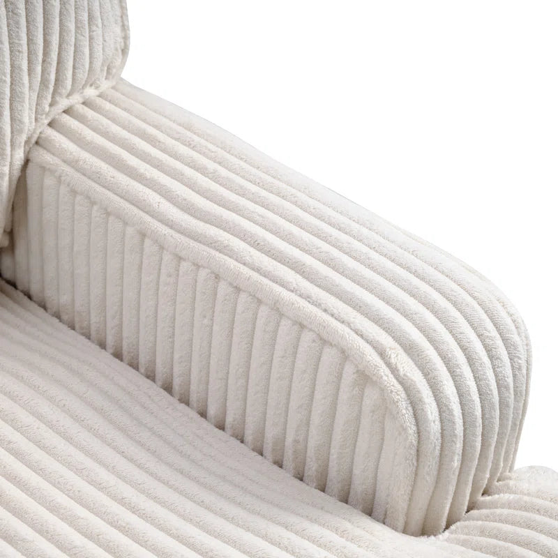Modern Design Corduroy Upholstered Cushion Sofa