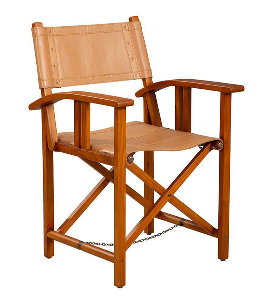 Sable Leather Folding Chair