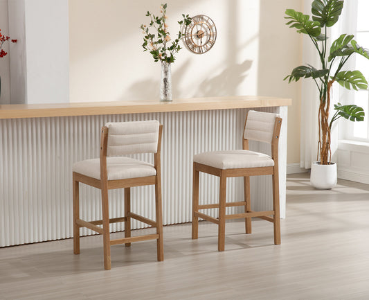 Aristo Quilted Low Bar Stool