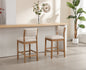 Aristo Quilted Low Bar Stool